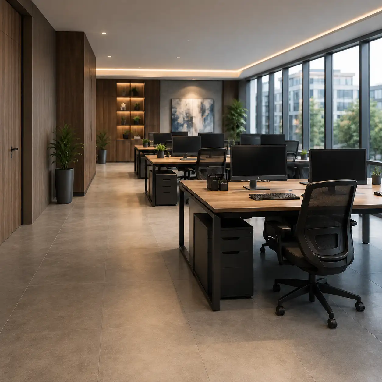 Modernes Büro mit Website und IT-Betreuung