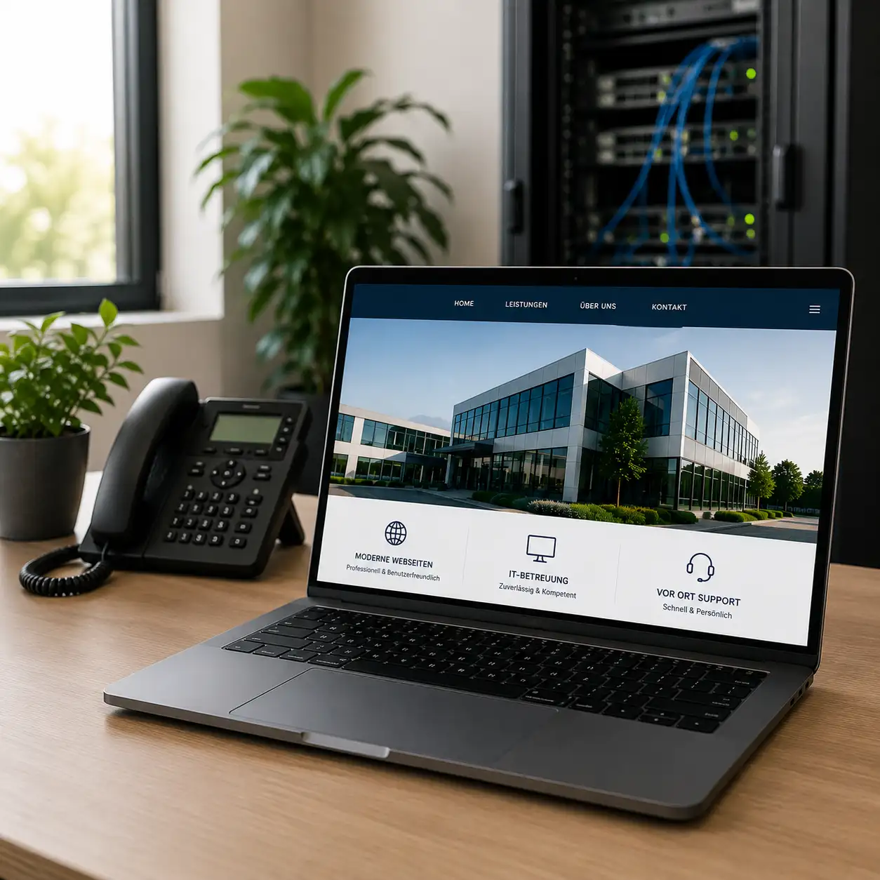 Moderne Website-Erstellung am Arbeitsplatz